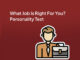 What Job Is Right For You? Personality Test